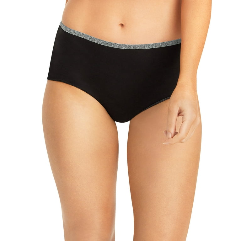 Hanes Women's Breathable Cotton Stretch Brief Underwear, 10-Pack Assorted  10 