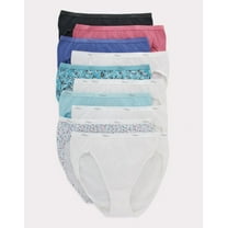 Hanes Hi-Cut Panties Panty 10 Pack Womens Underwear Assorted Colors Value Cotton