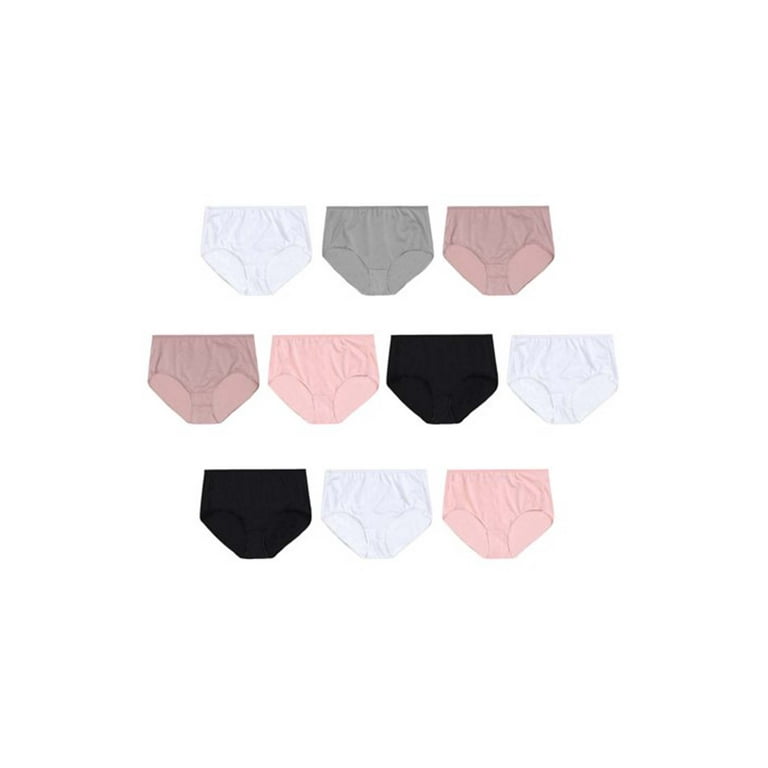 Hanes Womens Cool Comfort Microfiber Brief Underwear, 10-pack