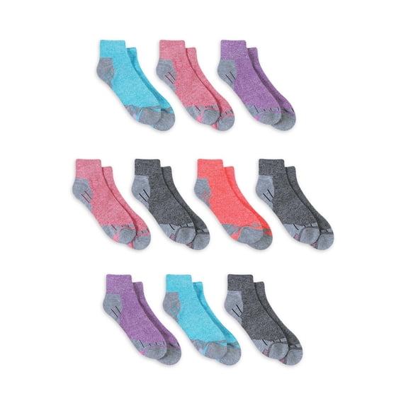 Hanes Women's Ankle Socks, Comfort Fit, 10-Pack, Size 5-9