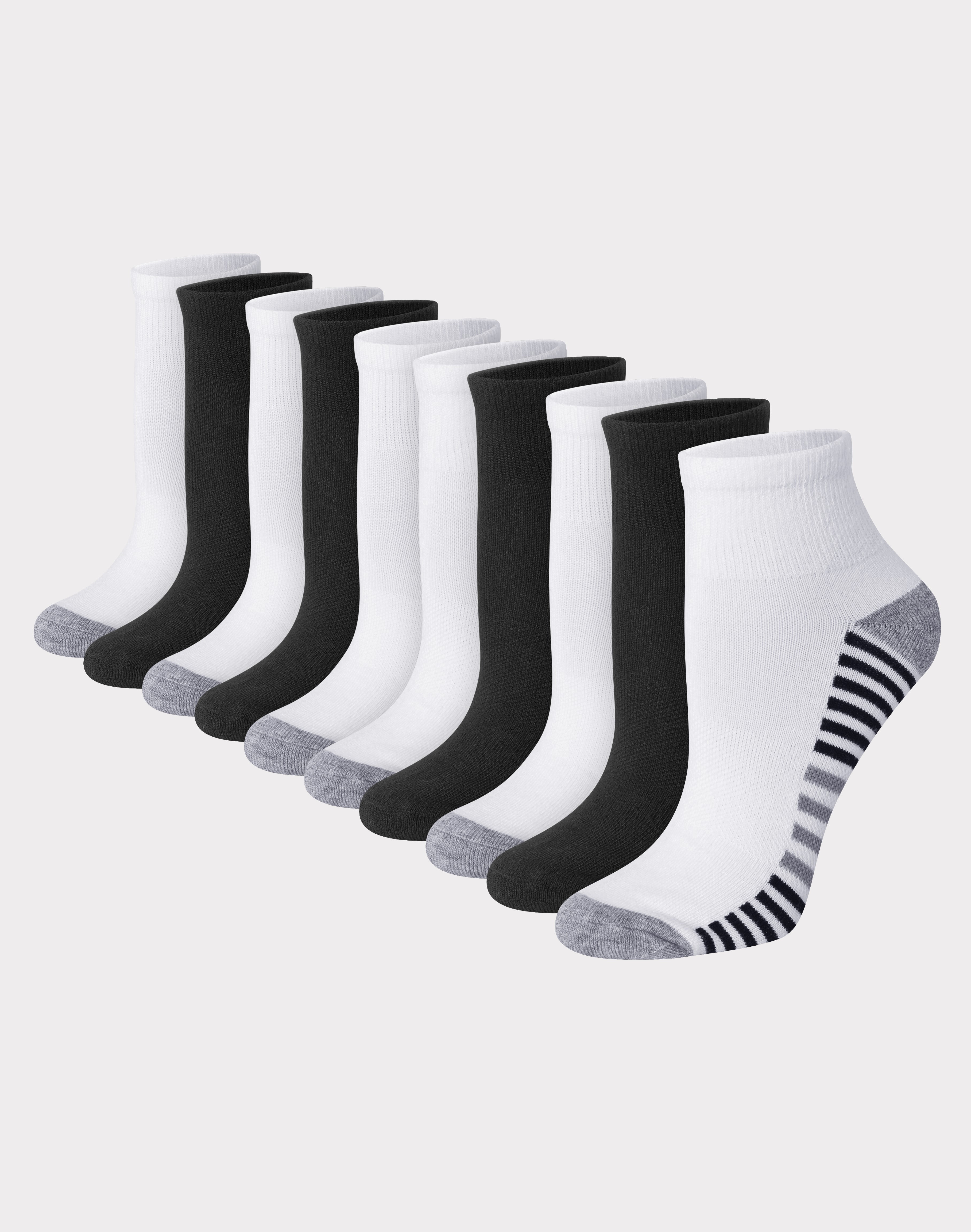 Hanes Women's Comfort Fit Ankle Socks, Extended Size 10pack