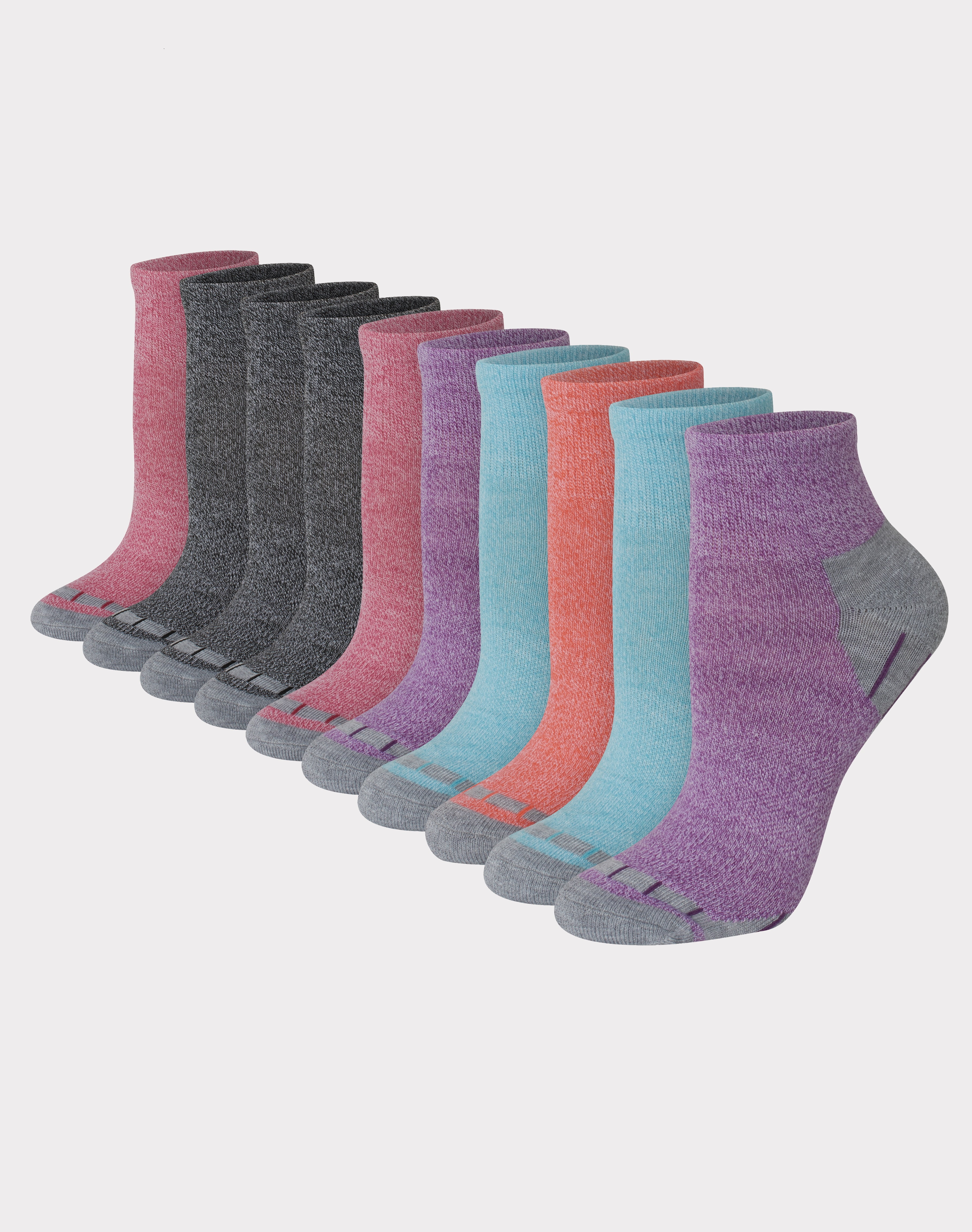 Hanes Women's Comfort Fit Ankle Socks, Extended Size 10pack