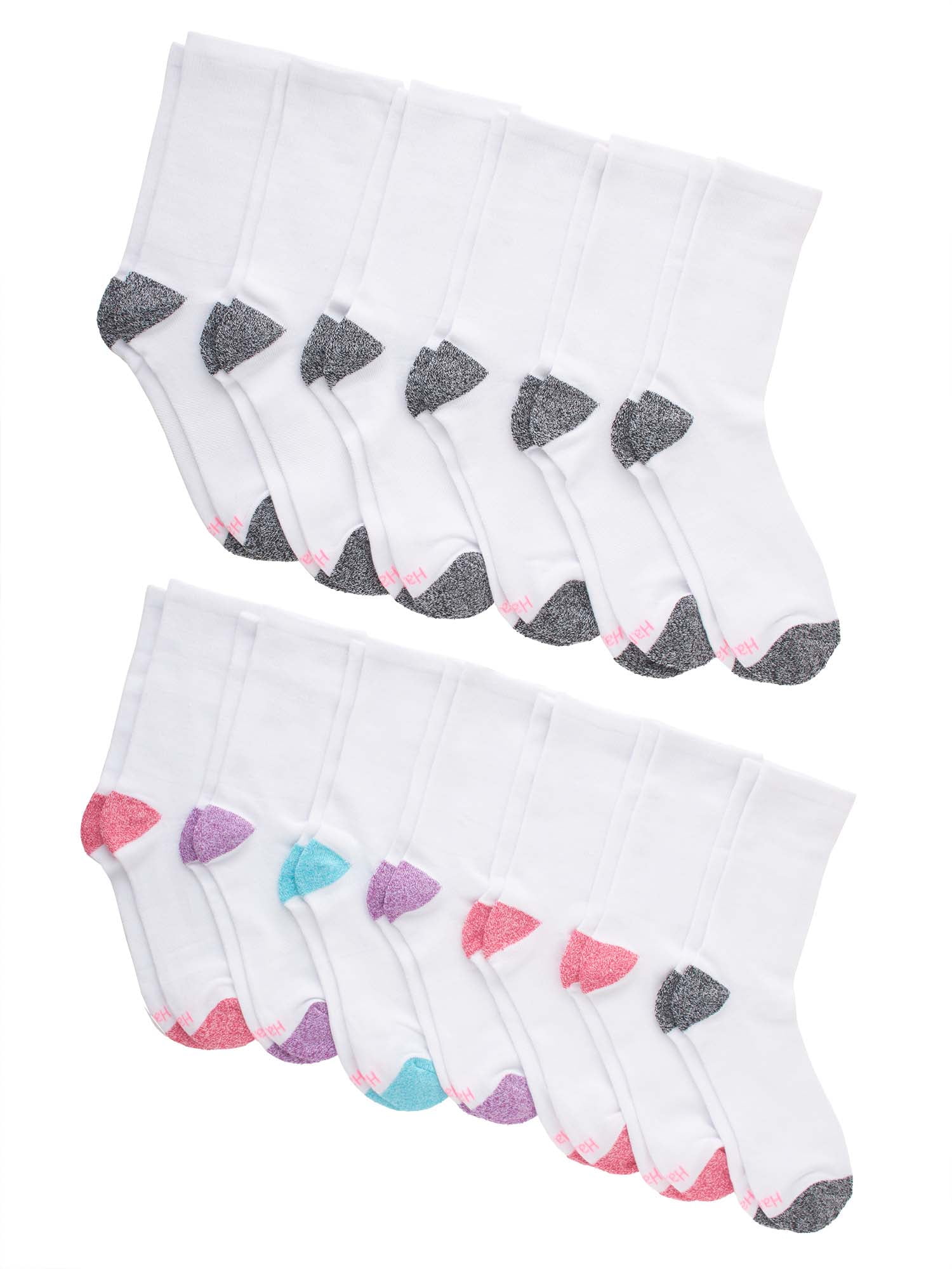 Hanes Women's Comfort Fit Crew Socks 10 + 3 Bonus pack