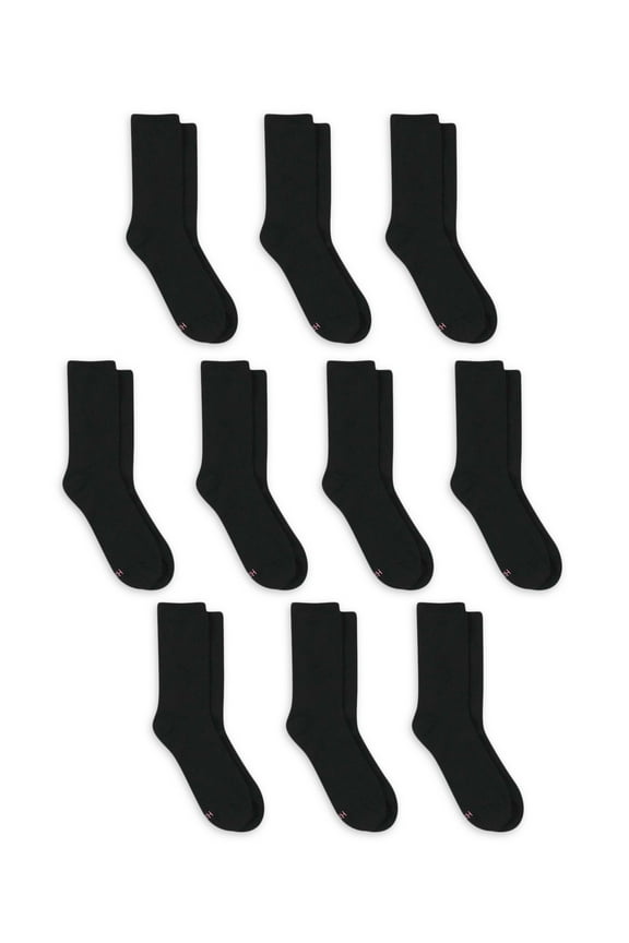 Women's Crew Socks, Comfort Fit, 10-Pack, Size 5-9