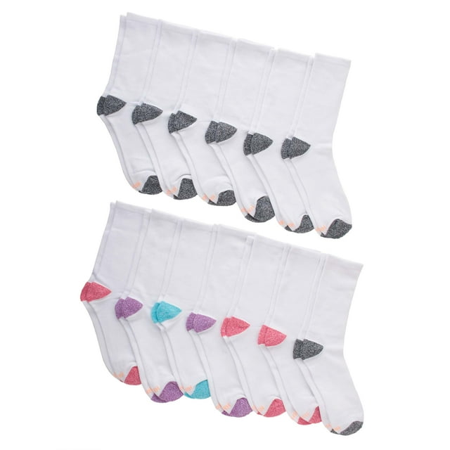 Hanes Women's Comfort Fit Ext. size Ankle Socks 10 + 3 Bonus pack