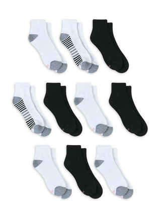 Hanes Womens' Cushioned Ankle Athletic Socks, 10 + 2 bonus pack