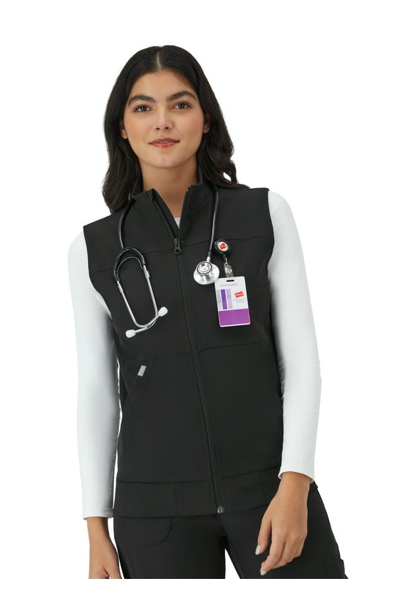 Women's Comfort Fit Full Front Zip Scrub Vest, Style HSW105, Sizes up-to 3XL