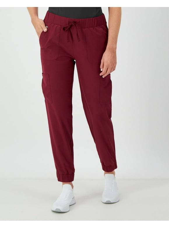 Hanes Comfort Fit Scrubs Women's Scrub Joggers Afternoon Burgundy M
