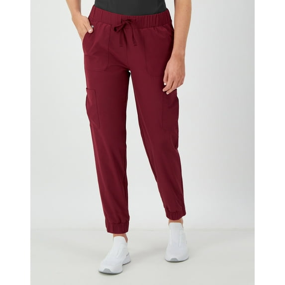 Hanes Comfort Fit Scrubs Women's Scrub Joggers Afternoon Burgundy M