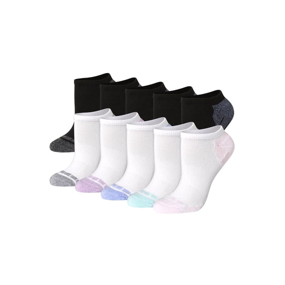 Hanes Women's No Show Socks, Comfort Fit, 10-Pack, Size 5-9