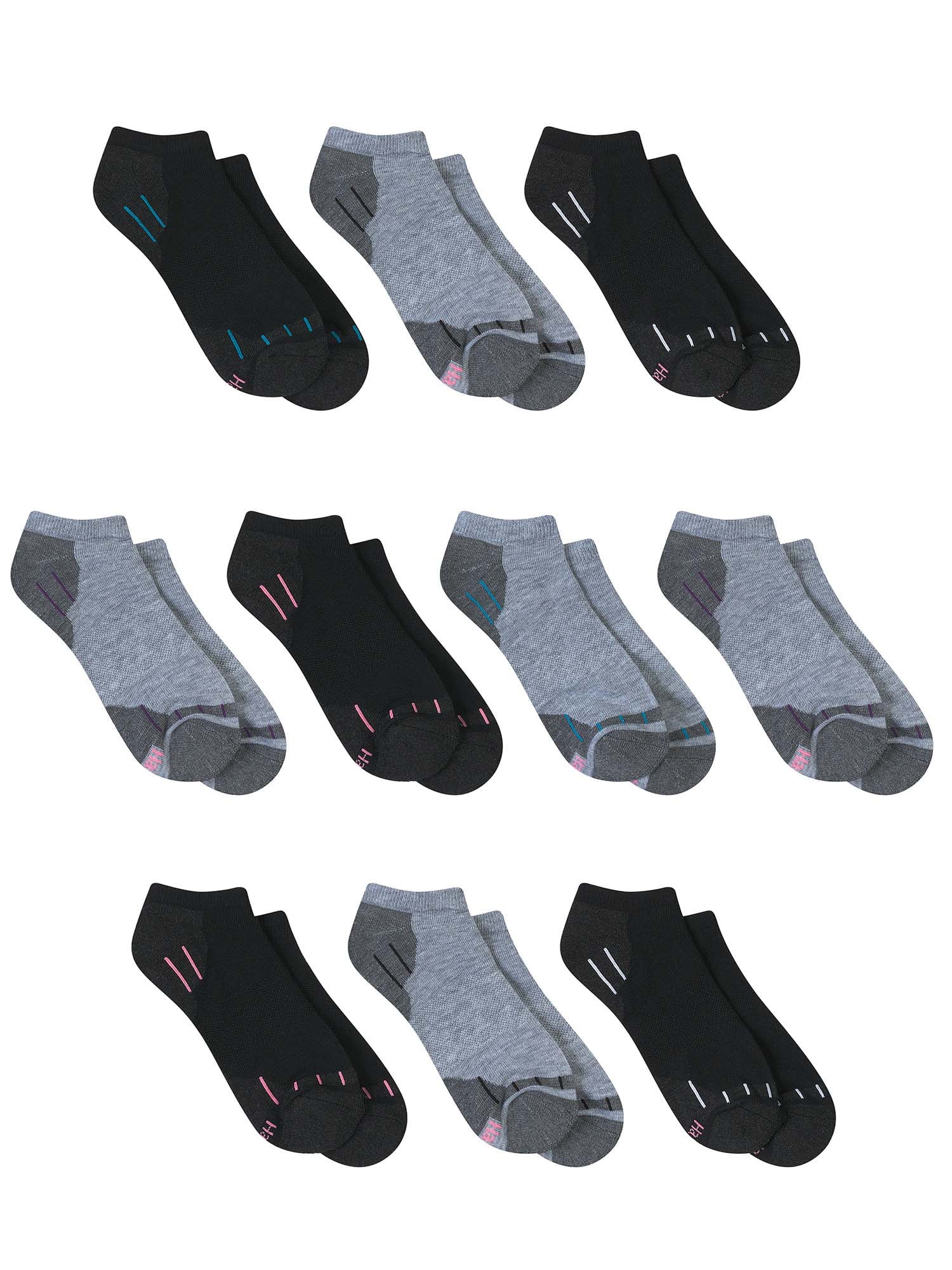 Hanes Women's Comfort Fit No Show Socks, Extended Size 10