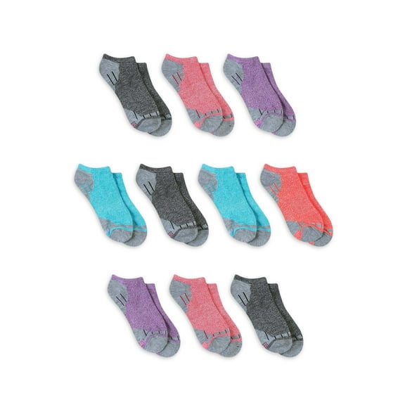 Hanes Women's Comfort Fit No Show Socks, Extended Size 10-pack