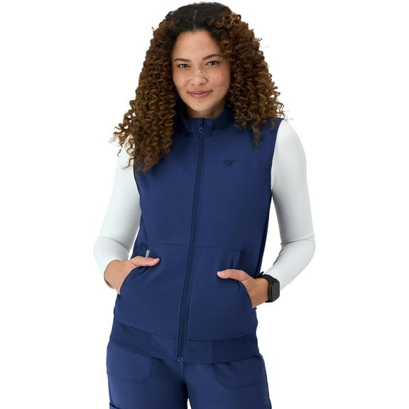 Hanes Women's Comfort Fit Scrubs Healthcare Vest, Moisture-Wicking Stretch Scrubs Vest for Women