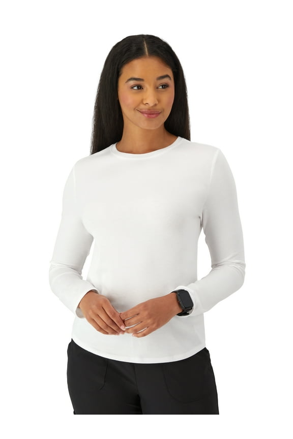 Women's Comfort Fit Scrubs Long Sleeve, Crew Neck Underscrub Shirt, Style HSW106, Sizes up-to 2XL