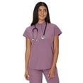 thumbnail image 1 of Hanes Womens Scrubs Mandarin Collar Scrub Top, Comfort Fit, Pockets, Sizes XS-3XL, 1 of 10