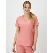 Hanes Comfort Fit Scrubs Women's Scrub Top Rose Ranch Pink M