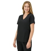 Hanes Women's Comfort Fit Short Sleeve Ribbed Side Panel V-Neck Scrub Top, Style HSW100, Sizes up-to 3XL