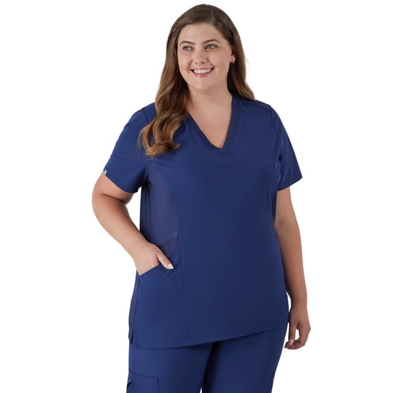 Hanes Womens Hanes Women's Scrubs V-Neck Scrub Top, Comfort Fit, Short Sleeve, Sizes S-3XL