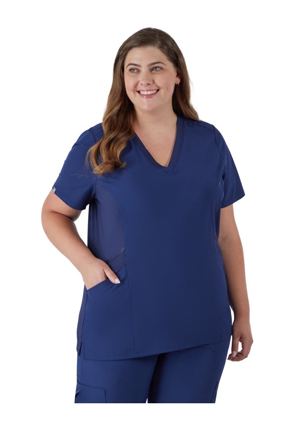 Womens Hanes Women's Scrubs V-Neck Scrub Top, Comfort Fit, Short Sleeve, Sizes S-3XL