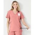 thumbnail image 1 of Hanes Comfort Fit Scrubs Women's Scrub Top Rose Ranch Pink L, 1 of 11