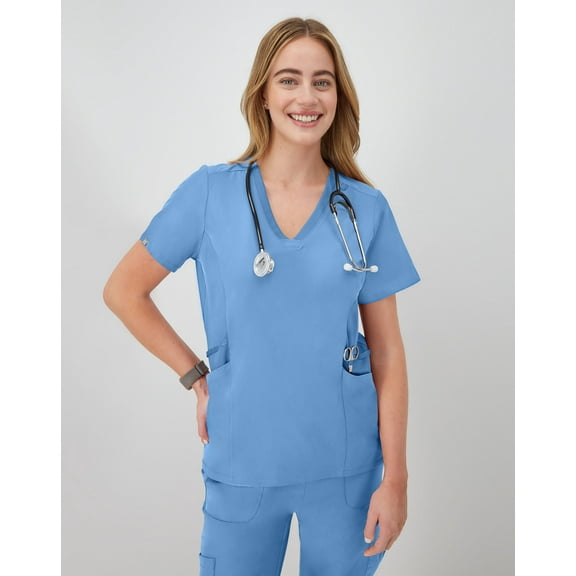 Hanes Womens Scrubs Healthcare Top, Comfort Fit Moisture-Wicking Stretch Scrubs for Women