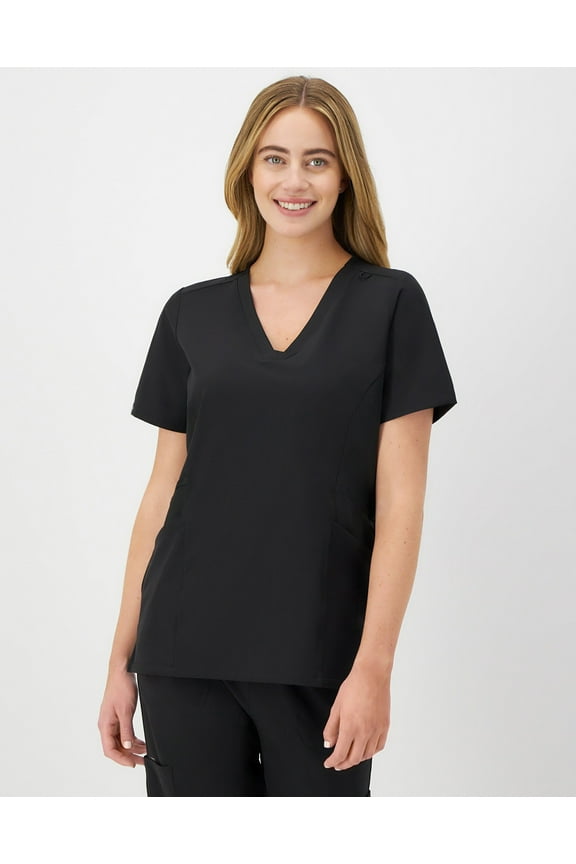 Womens Hanes Women's Scrubs V-Neck Scrub Top, Comfort Fit, Short Sleeve, Sizes S-3XL
