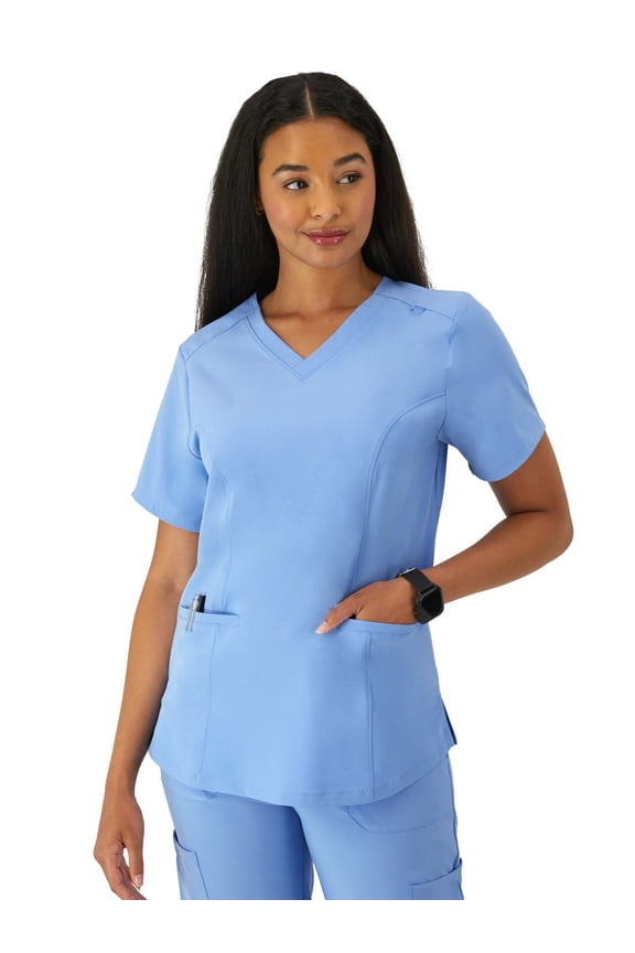 Womens Scrubs V-Neck Scrub Top, Comfort Fit, 2 Pockets, Sizes XS-3XL