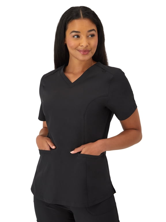 Women's Scrubs V-Neck Scrub Top, Comfort Fit, 2 Pockets, Sizes XS-3XL