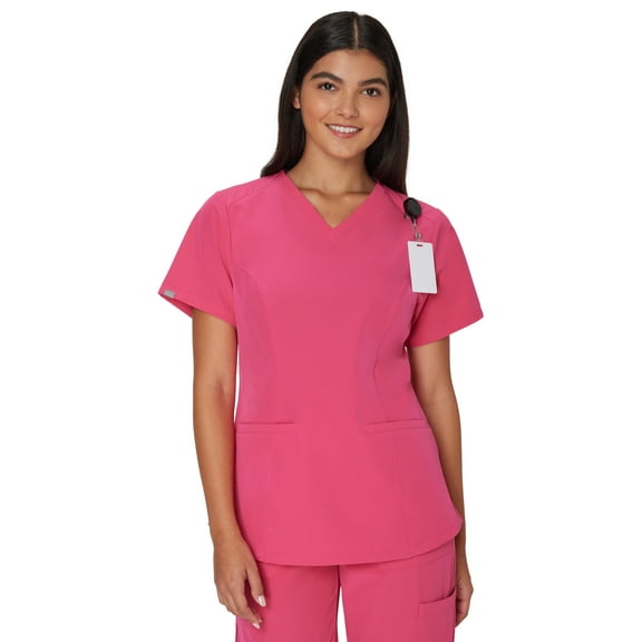 Hanes Women's Comfort Fit Short Sleeve V-Neck Scrub Top, Style HSW107, Sizes up-to 3XL