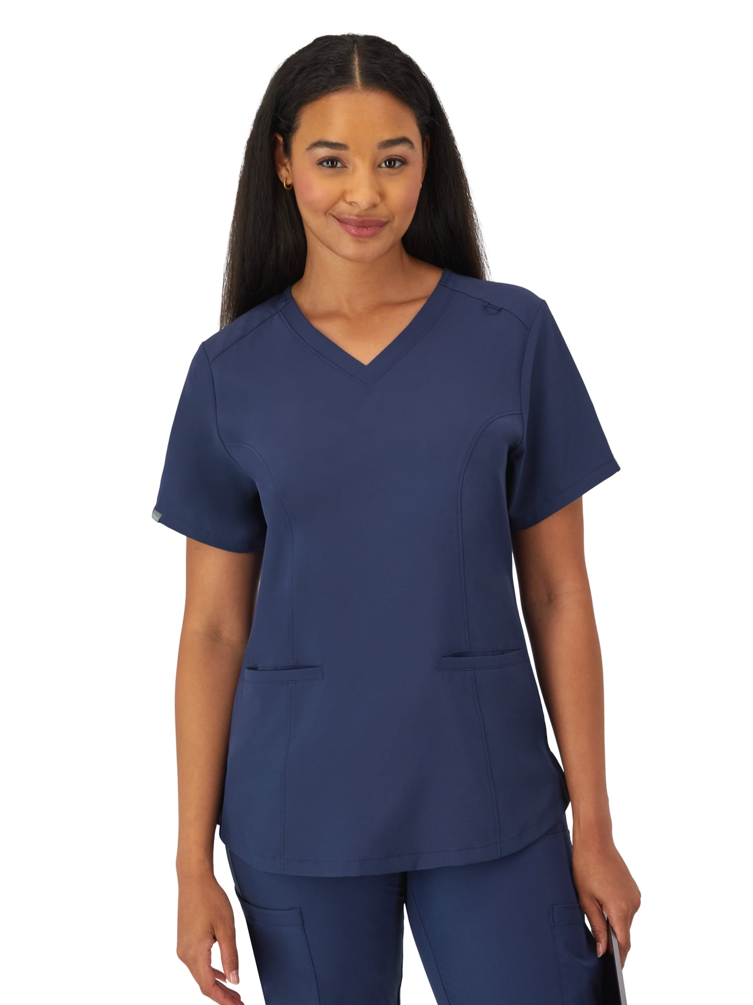 Hanes Womens Scrubs V-Neck Scrub Top, Comfort Fit, 2 Pockets, Sizes XS-3XL