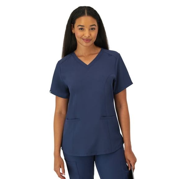Hanes Women's Comfort Fit Short Sleeve V-Neck Scrub Top, Style HSW107, Sizes up-to 3XL