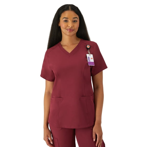 Hanes Women's Comfort Fit Short Sleeve V-Neck Scrub Top, Style HSW107, Sizes up-to 3XL