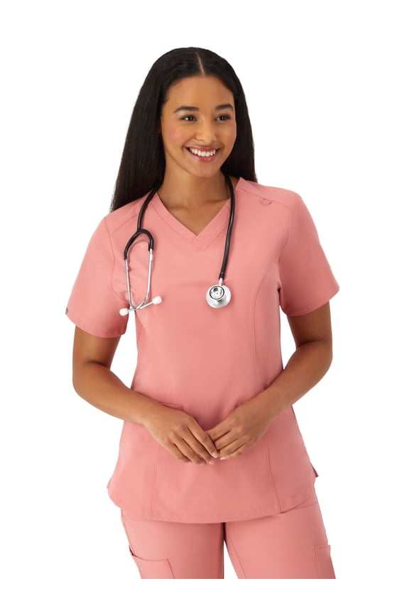 Womens Scrubs V-Neck Scrub Top, Comfort Fit, 2 Pockets, Sizes XS-3XL