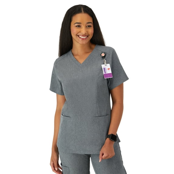 Hanes Women's Comfort Fit Short Sleeve V-Neck Scrub Top, Style HSW107, Sizes up-to 3XL