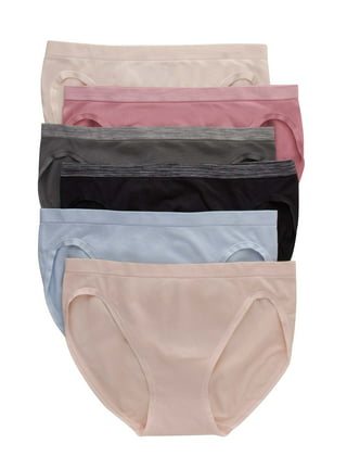 Hanes Women`s Nylon Hi-Cut Panties, PP73AS, 6, White 