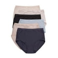 thumbnail image 1 of Hanes Womens Underwear Microfiber 6-Pack, SUPER Stretch Panties, Brief, Bikini, or Thong Panty, Comfort Flex Fit, 1 of 13