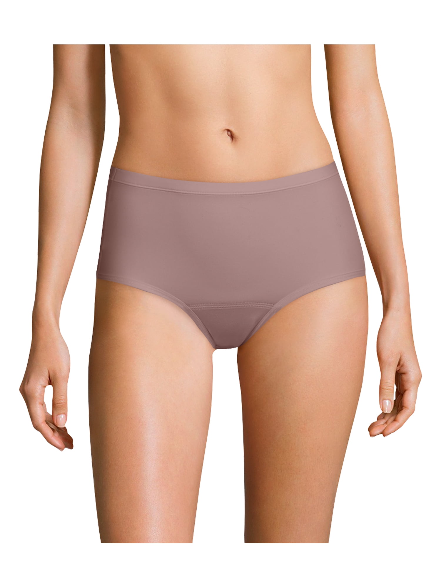 Hanes Women's Comfort Period, Light Leak Protection Brief Underwear, 3-Pack  