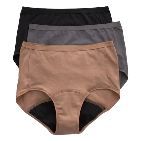Womens Period Underwear 3-Pack, Comfort, Period Moderate Protection Period Panties, Period Underwear for Women