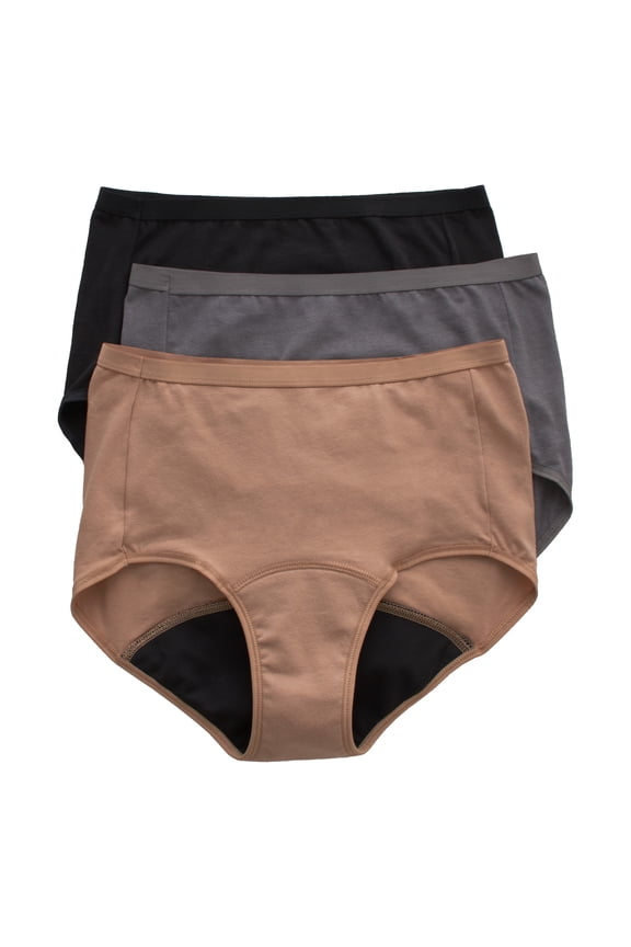 Womens Period Underwear 3-Pack, Comfort, Period Moderate Protection Period Panties, Period Underwear for Women