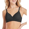 thumbnail image 1 of Hanes Women's Ultimate Perfect Coverage Foam Wire-Free Bra, Black, Large, 1 of 5