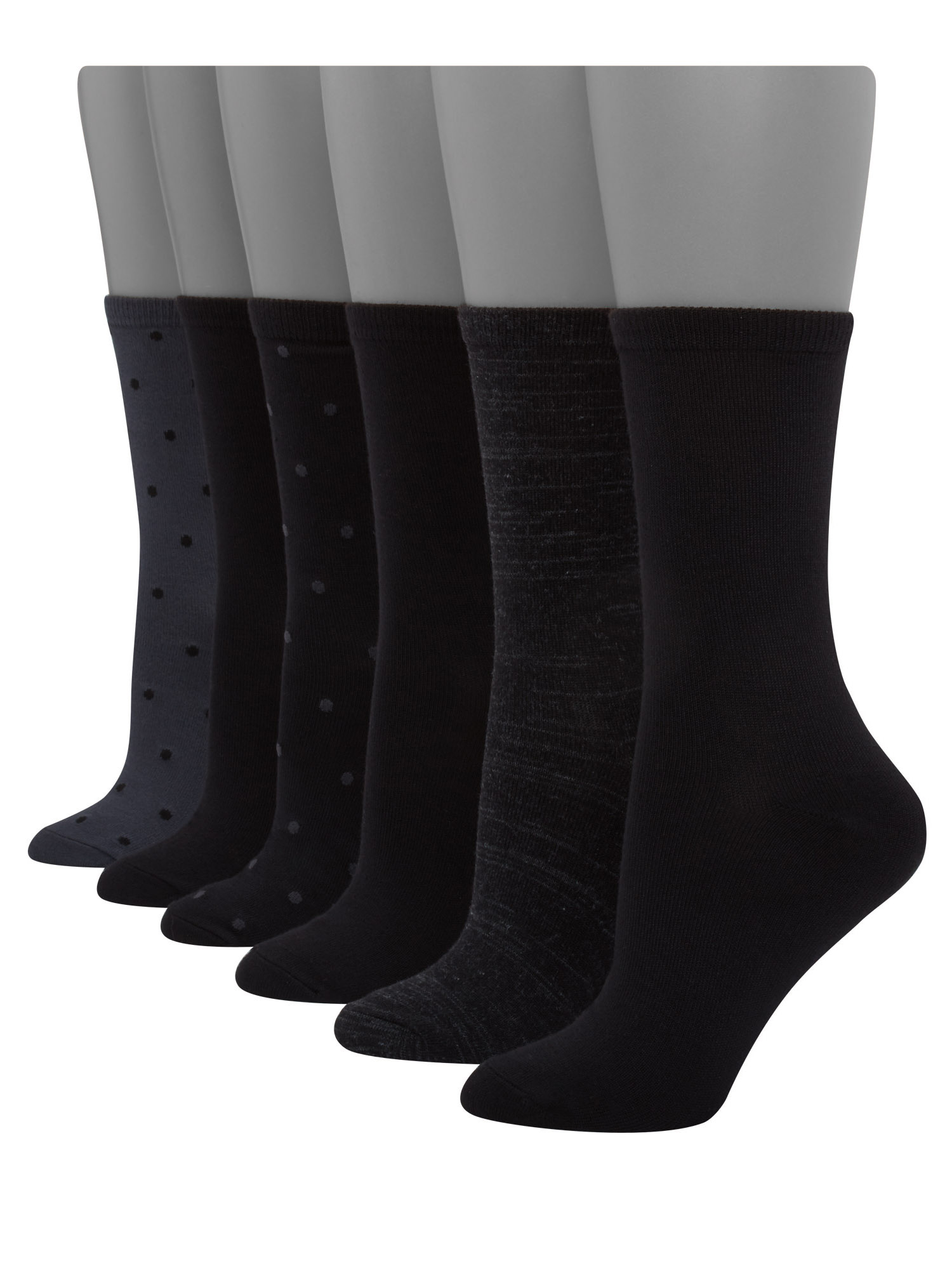 Hanes Women's ComfortSoft Crew Socks, 6 Pack - Walmart.com