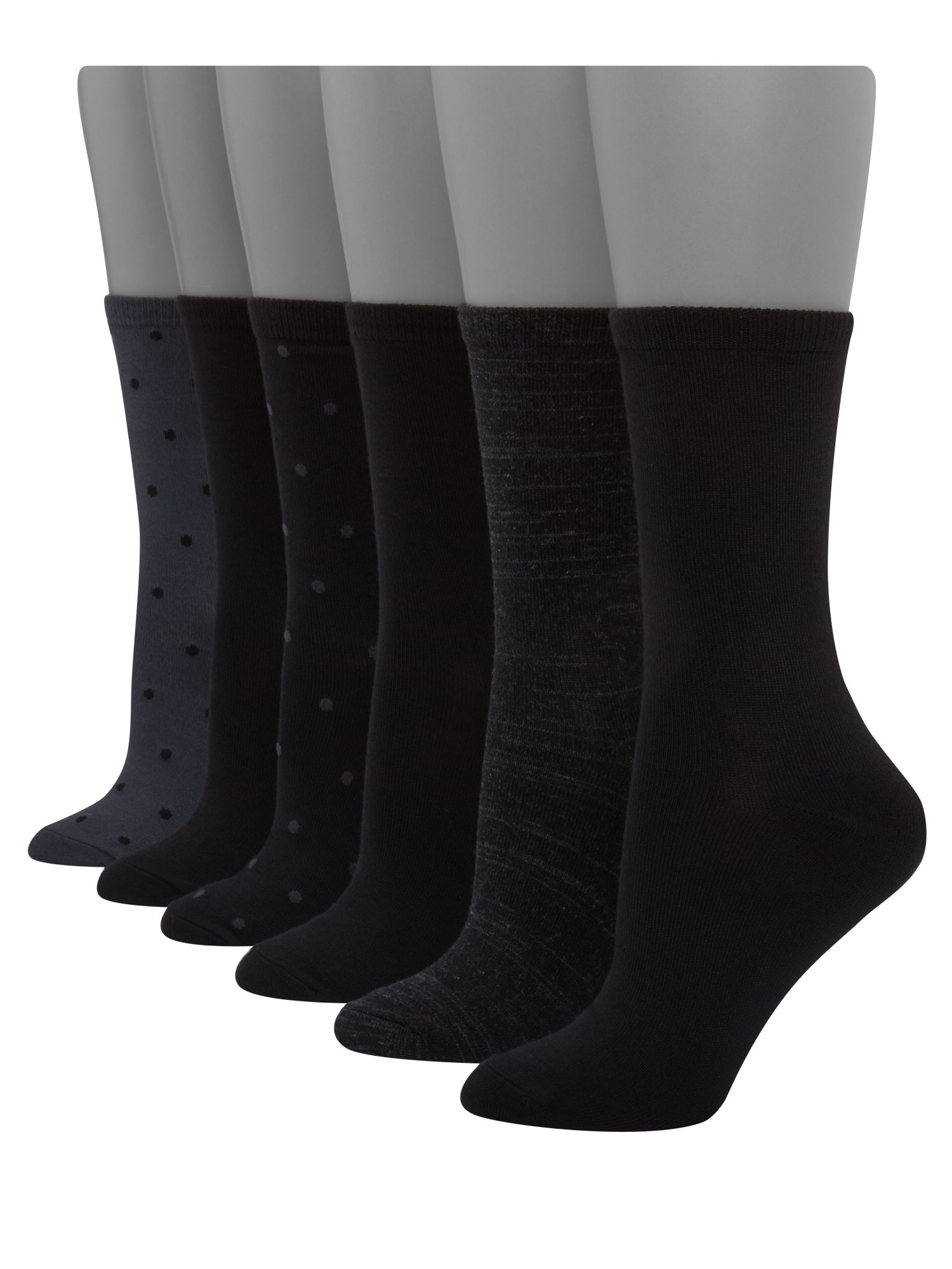 Hanes Women's ComfortSoft Crew Socks, 6 Pack