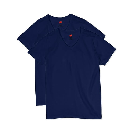 Hanes Women's ComfortSoft Short Sleeve V-neck Tee (2-pack)