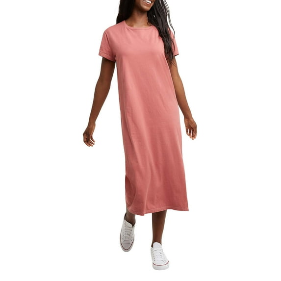 Hanes Women's ComfortWash Garment Dyed Midi Dress