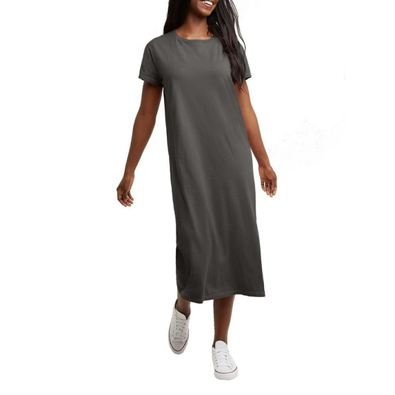 Hanes Women's ComfortWash Garment Dyed Midi Dress