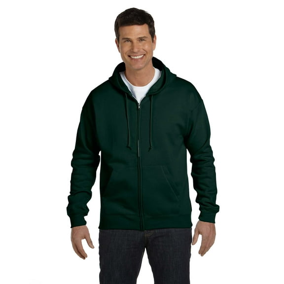Hanes - Ecosmart Full-Zip Hooded Sweatshirt - P180, Deep Forest, 3X