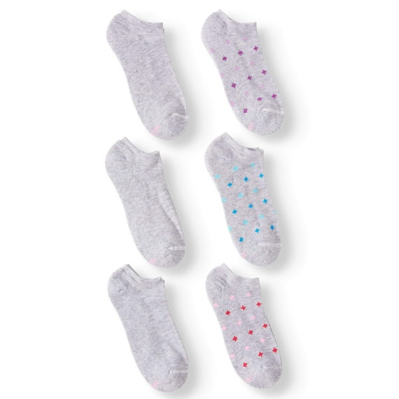 Hanes Women's Comfortblend No Show Socks, 6 Pack