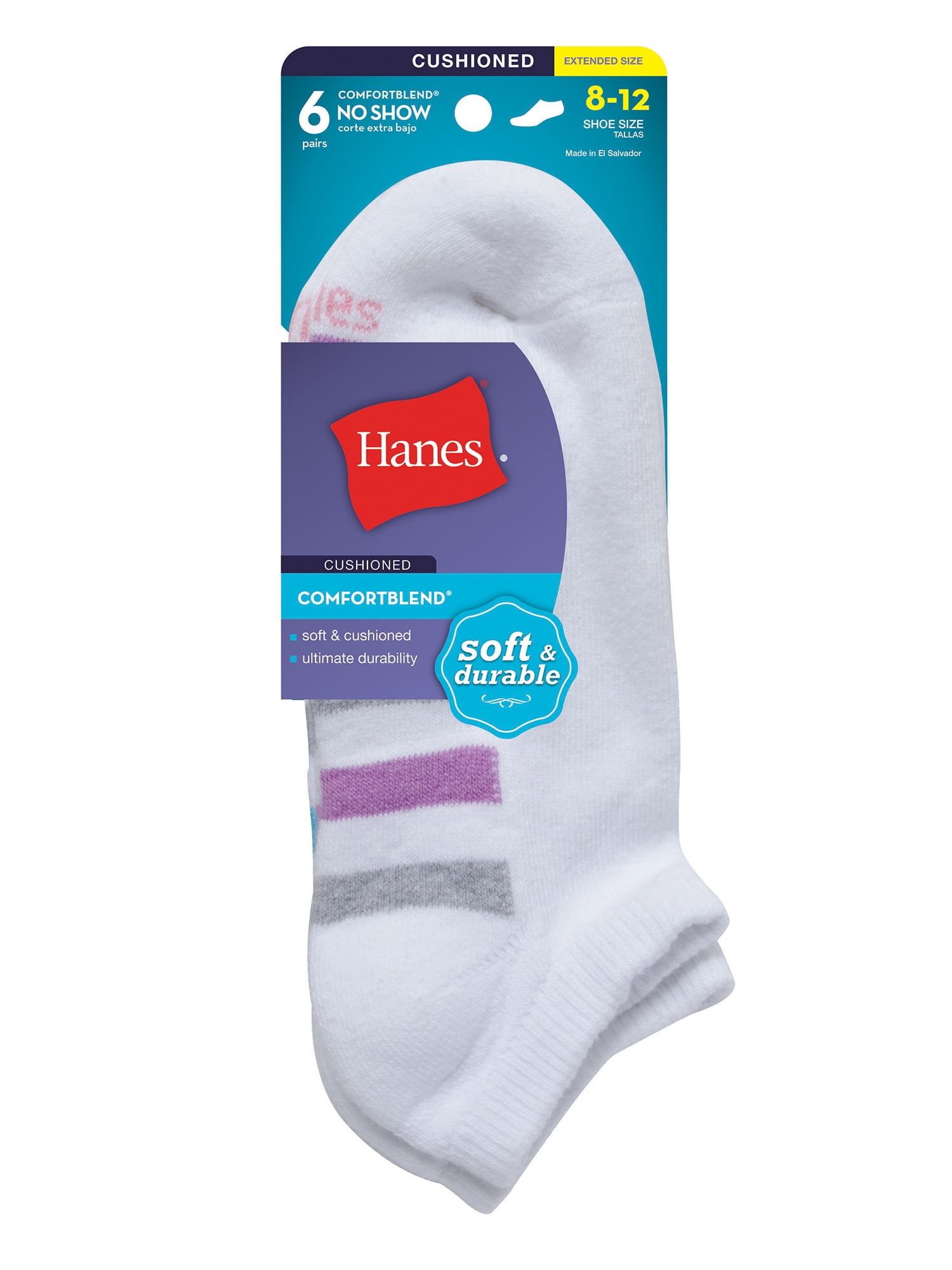 Hanes Women s Comfortblend No Show Socks 6 Pack