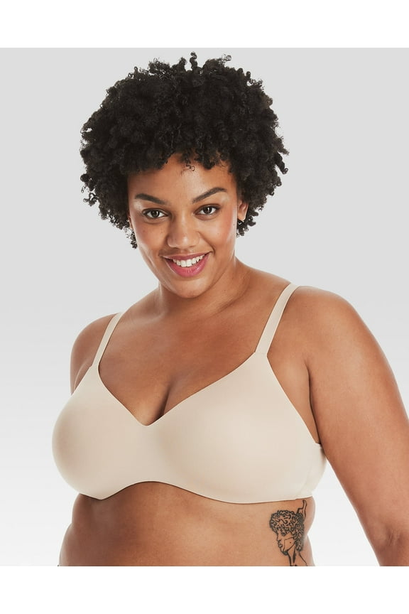 Womens No-Show Wireless Bra, Concealing Petals No-Show Bra with Convertible Straps