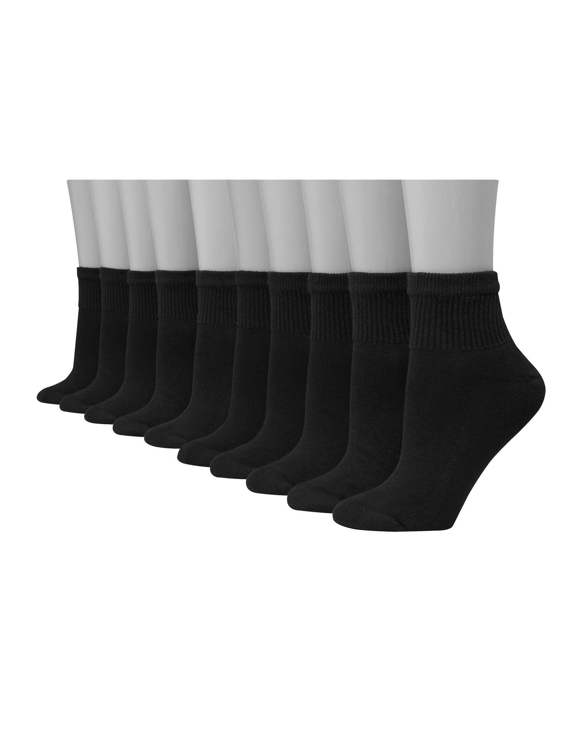 Hanes Women's Athletic Crew Socks, Full Sole Cushion, 10